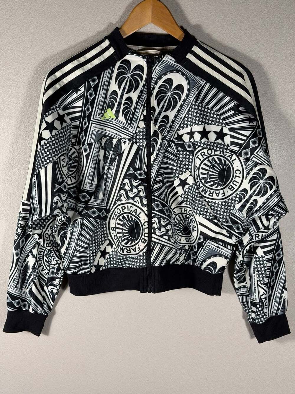 Adidas x Farm Rio Tiro Track Jacket Black White Tropical Club